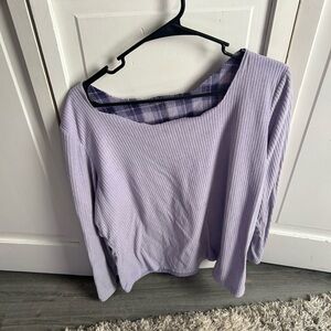 Lavender Ribbed Women's Top